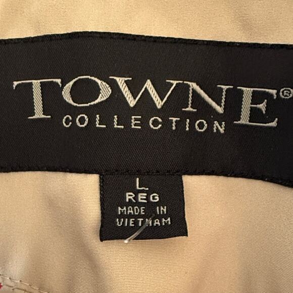 Towne Collection Women's Trench Coat Jacket Button Front pockets size Large - Picture 3 of 5